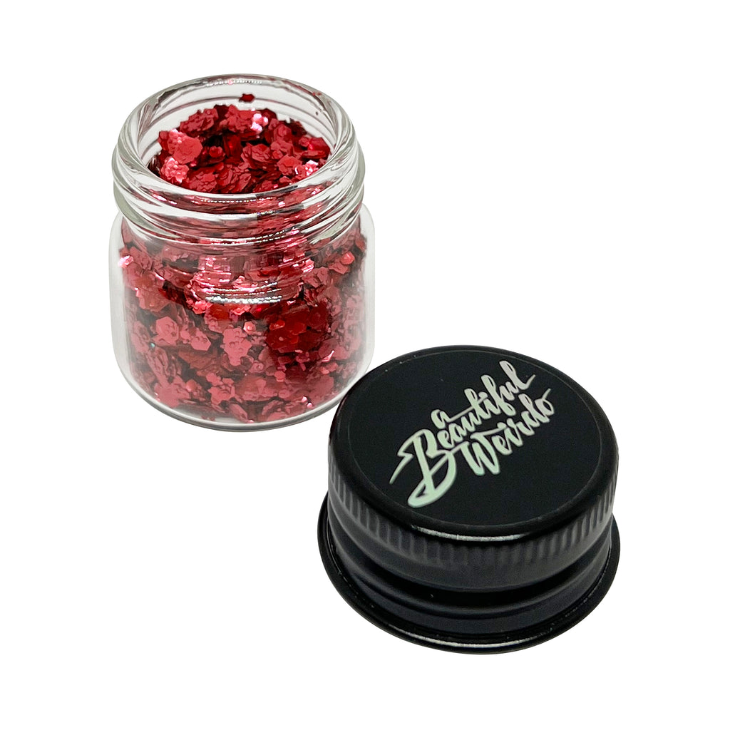 FIRECRACKER RED ECO GLITTER - SOLID MIX BLEND