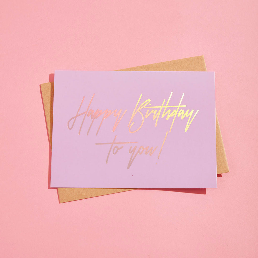 HAPPY BIRTHDAY TO YOU ECO GLITTER GREETINGS CARD