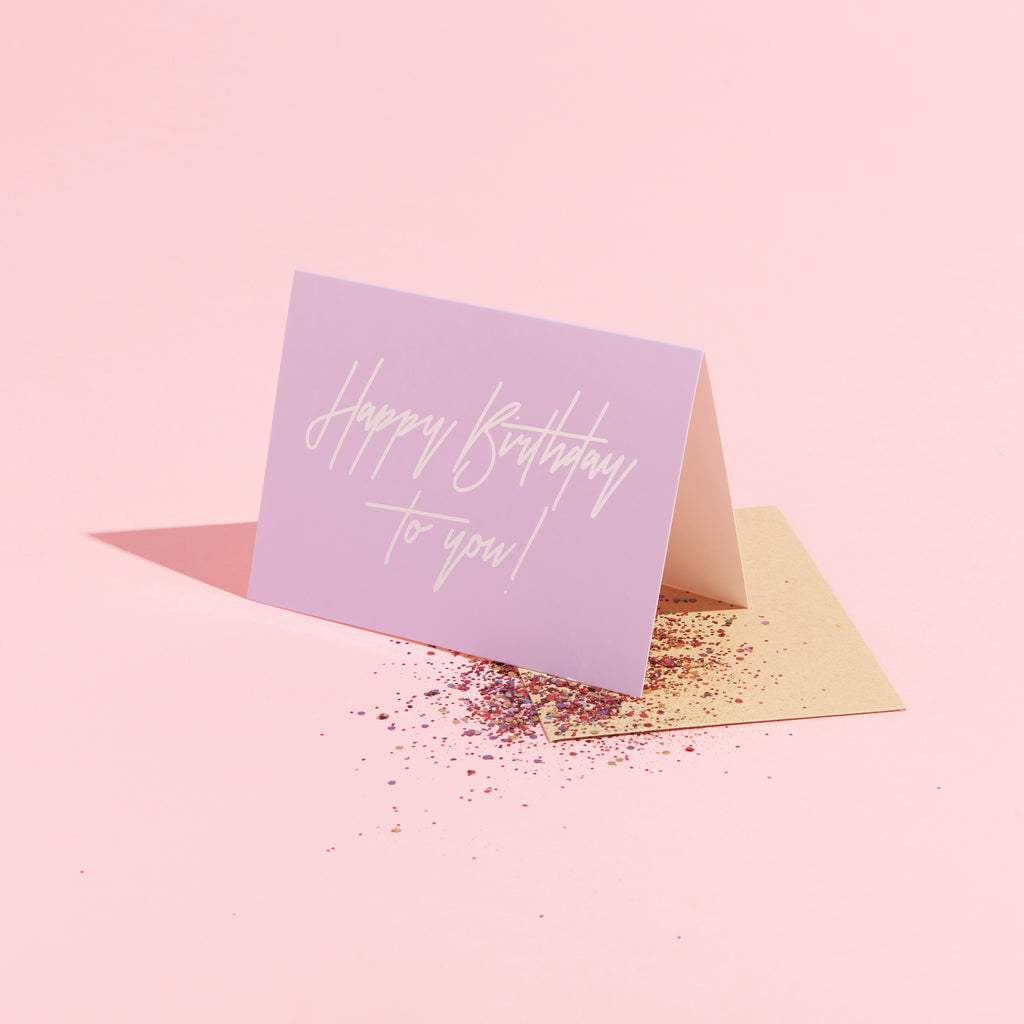 HAPPY BIRTHDAY TO YOU ECO GLITTER GREETINGS CARD