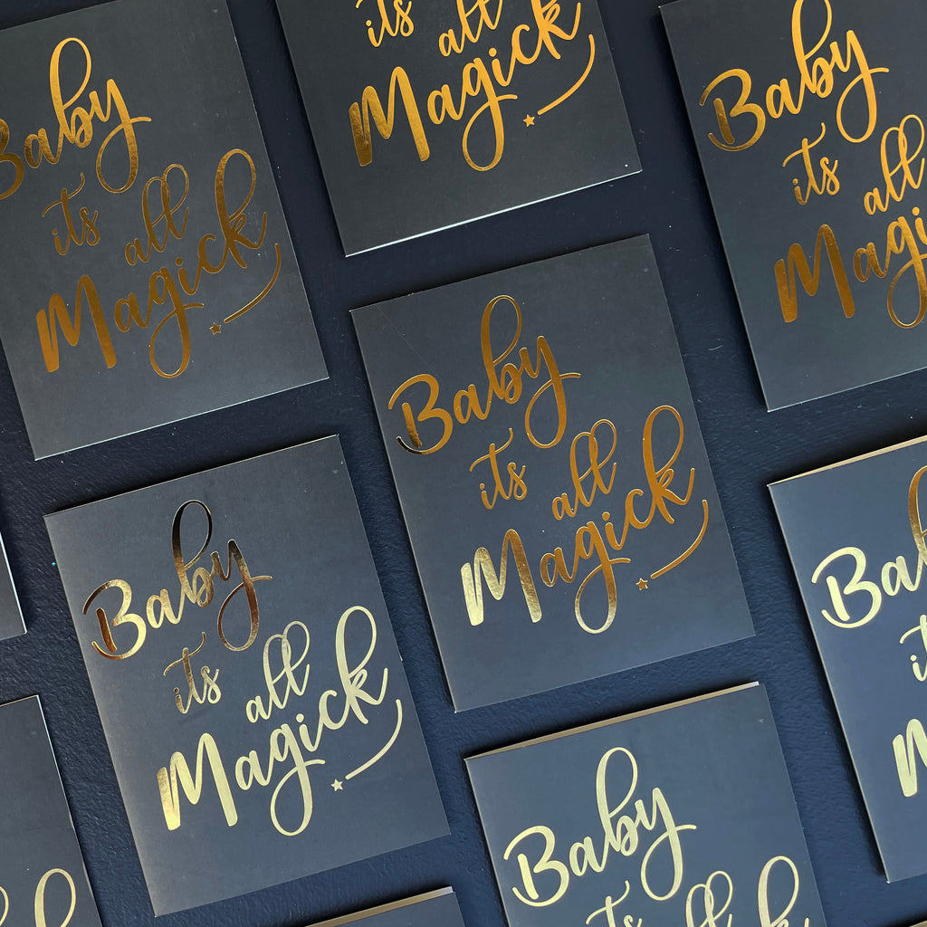 BABY IT'S ALL MAGICK ECO GLITTER GREETINGS CARD