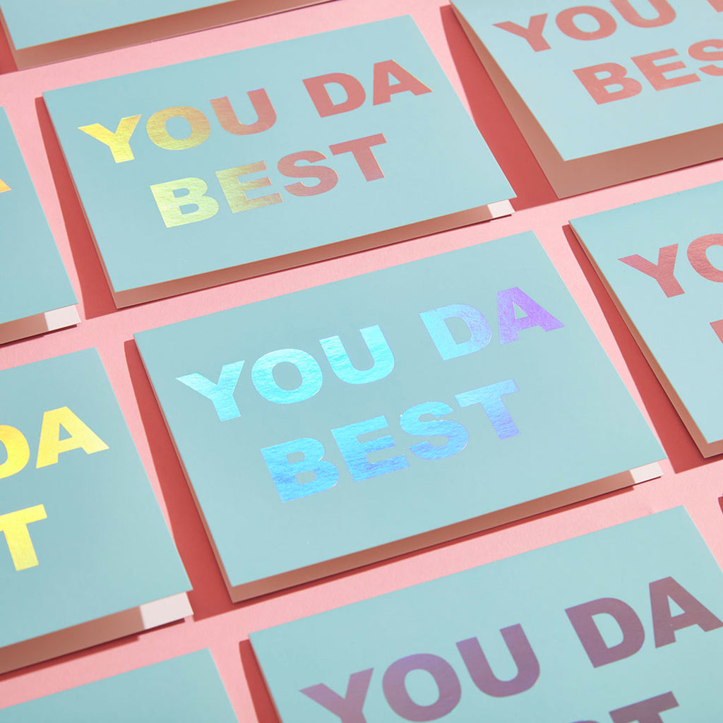 YOU DA BEST ECO GLITTER GREETINGS CARD