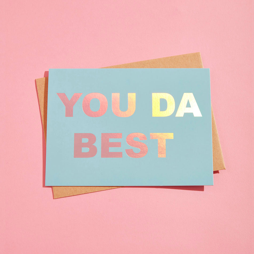 YOU DA BEST ECO GLITTER GREETINGS CARD